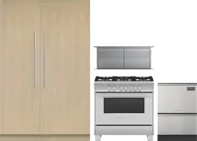 5 Piece Package Includes Refrigerator, Freezer, Range, Hood And Dishwasher